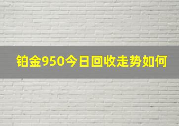 铂金950今日回收走势如何