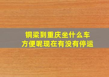 铜梁到重庆坐什么车方便呢现在有没有停运