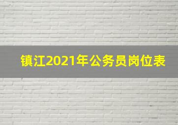 镇江2021年公务员岗位表