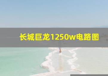 长城巨龙1250w电路图