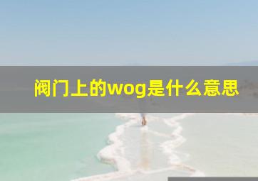 阀门上的wog是什么意思