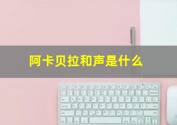 阿卡贝拉和声是什么