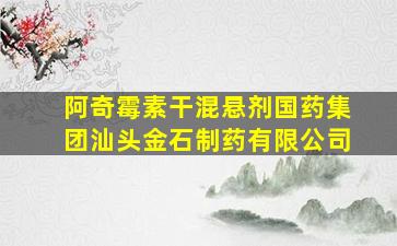 阿奇霉素干混悬剂国药集团汕头金石制药有限公司