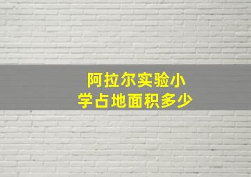 阿拉尔实验小学占地面积多少