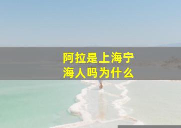 阿拉是上海宁海人吗为什么