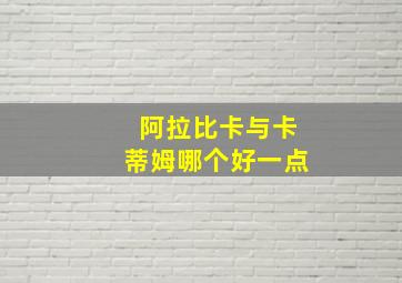 阿拉比卡与卡蒂姆哪个好一点