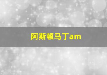 阿斯顿马丁am