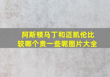 阿斯顿马丁和迈凯伦比较哪个贵一些呢图片大全