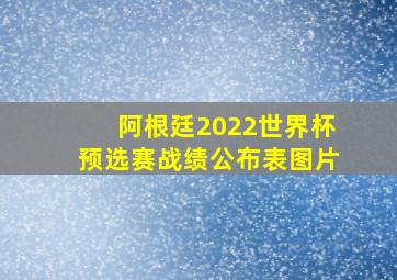 阿根廷2022世界杯预选赛战绩公布表图片