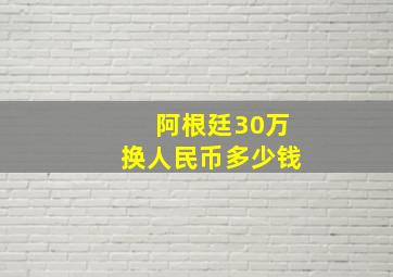 阿根廷30万换人民币多少钱