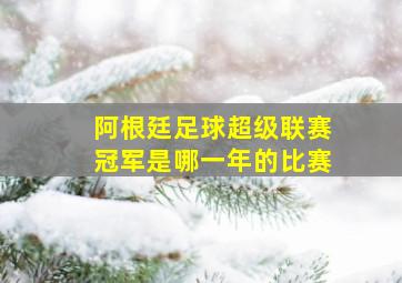 阿根廷足球超级联赛冠军是哪一年的比赛