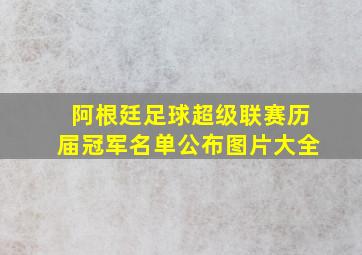 阿根廷足球超级联赛历届冠军名单公布图片大全