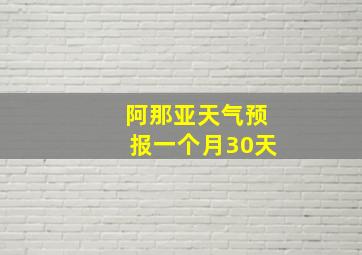 阿那亚天气预报一个月30天