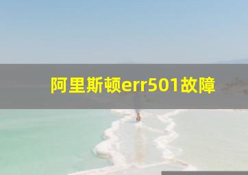 阿里斯顿err501故障