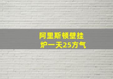 阿里斯顿壁挂炉一天25方气