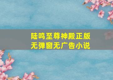 陆鸣至尊神殿正版无弹窗无广告小说