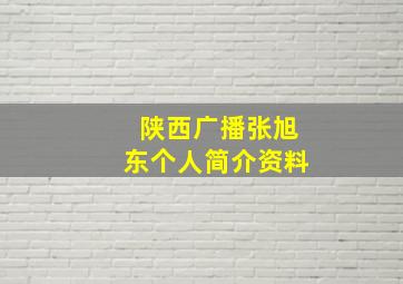 陕西广播张旭东个人简介资料