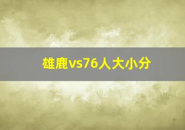 雄鹿vs76人大小分