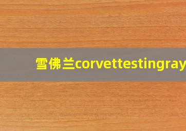 雪佛兰corvettestingray