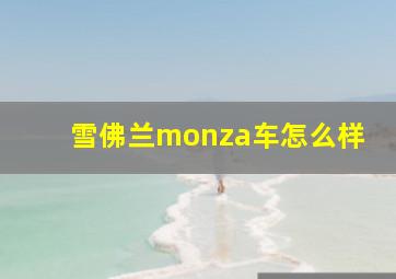 雪佛兰monza车怎么样