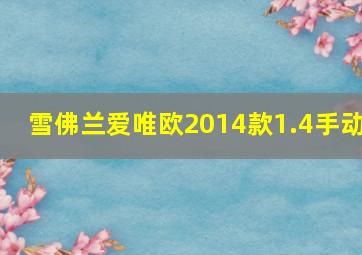 雪佛兰爱唯欧2014款1.4手动