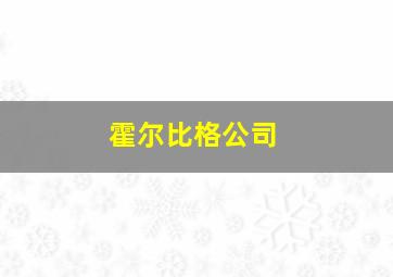 霍尔比格公司