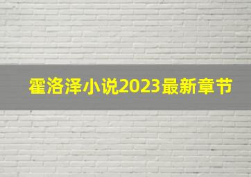 霍洛泽小说2023最新章节