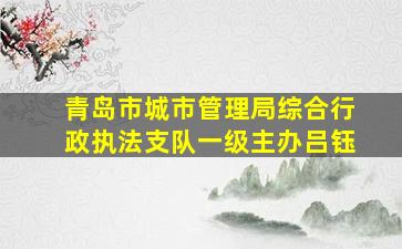 青岛市城市管理局综合行政执法支队一级主办吕钰