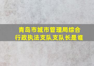 青岛市城市管理局综合行政执法支队支队长是谁