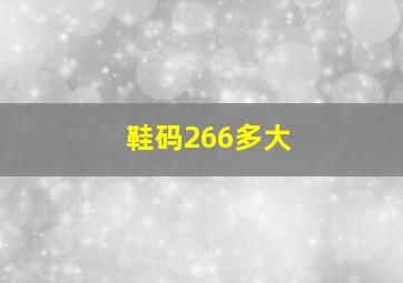 鞋码266多大