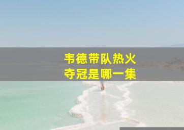 韦德带队热火夺冠是哪一集