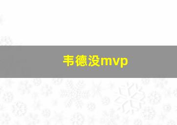 韦德没mvp