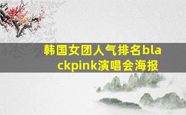 韩国女团人气排名blackpink演唱会海报