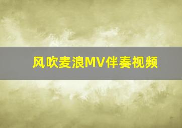 风吹麦浪MV伴奏视频