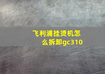 飞利浦挂烫机怎么拆卸gc310