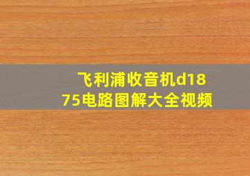 飞利浦收音机d1875电路图解大全视频