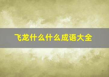 飞龙什么什么成语大全