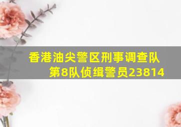 香港油尖警区刑事调查队第8队侦缉警员23814