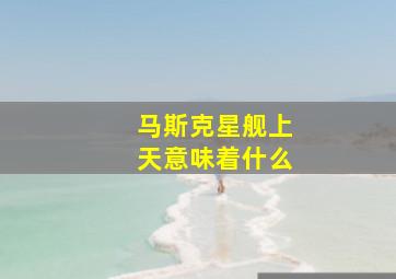 马斯克星舰上天意味着什么