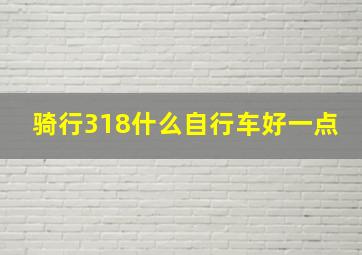 骑行318什么自行车好一点