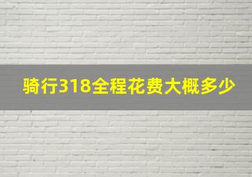 骑行318全程花费大概多少