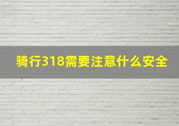 骑行318需要注意什么安全