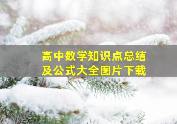 高中数学知识点总结及公式大全图片下载