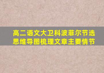 高二语文大卫科波菲尔节选思维导图梳理文章主要情节