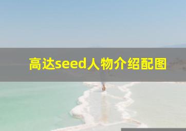 高达seed人物介绍配图