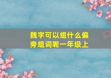 魏字可以组什么偏旁组词呢一年级上