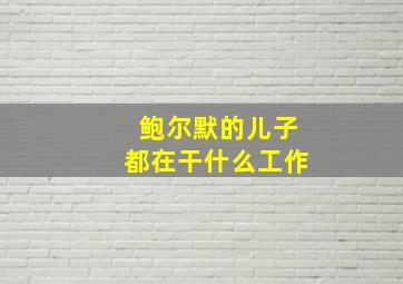 鲍尔默的儿子都在干什么工作