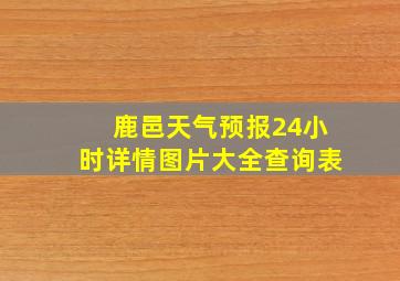 鹿邑天气预报24小时详情图片大全查询表