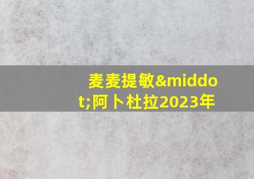 麦麦提敏·阿卜杜拉2023年