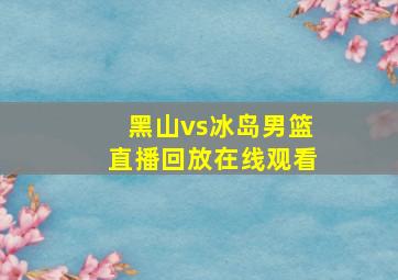 黑山vs冰岛男篮直播回放在线观看